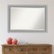 Beveled Bathroom Wall Mirror, Peak Polished Nickel Narrow Frame